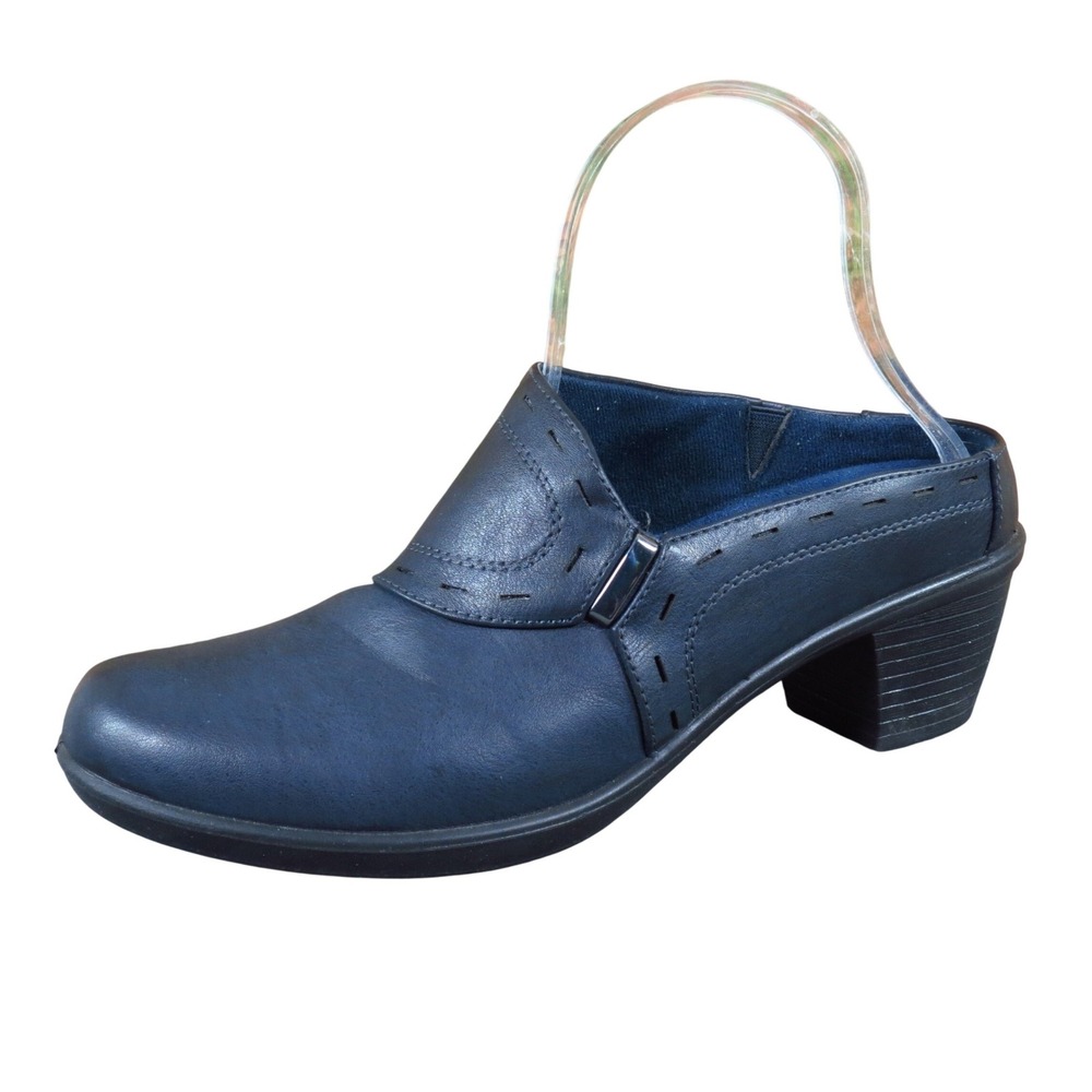 Easy Street Cynthia Womens Mule Clog Size 9 Comfort Work Navy Blue Synthetic
